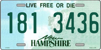NH license plate 1813436