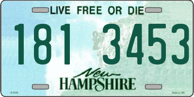 NH license plate 1813453