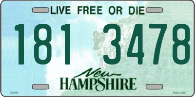 NH license plate 1813478