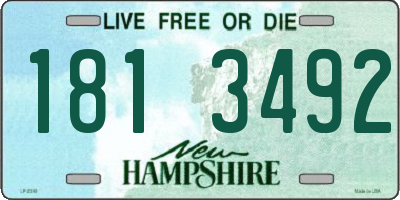 NH license plate 1813492
