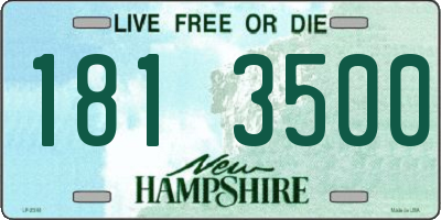 NH license plate 1813500