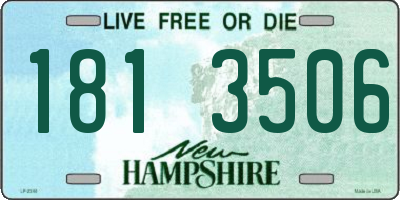 NH license plate 1813506