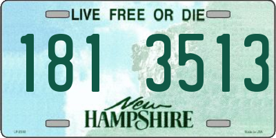 NH license plate 1813513
