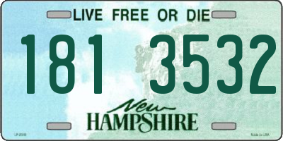 NH license plate 1813532
