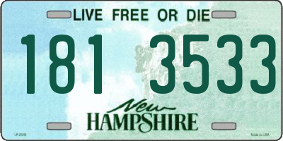 NH license plate 1813533