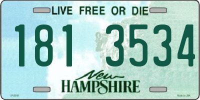 NH license plate 1813534