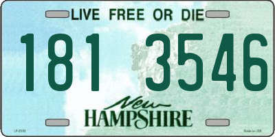 NH license plate 1813546