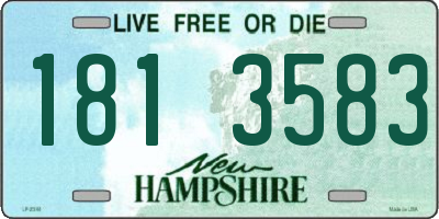 NH license plate 1813583