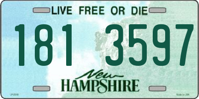 NH license plate 1813597