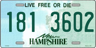 NH license plate 1813602