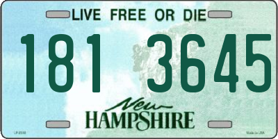 NH license plate 1813645