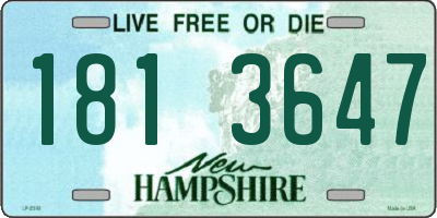 NH license plate 1813647