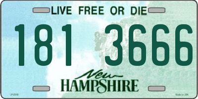 NH license plate 1813666