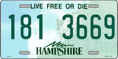 NH license plate 1813669