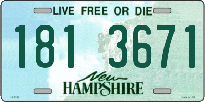 NH license plate 1813671