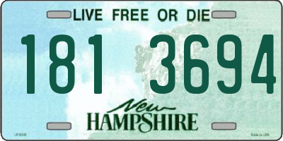 NH license plate 1813694