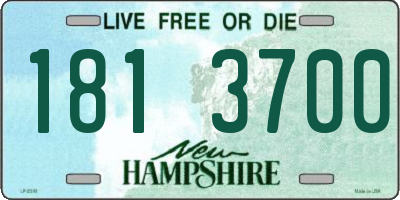 NH license plate 1813700