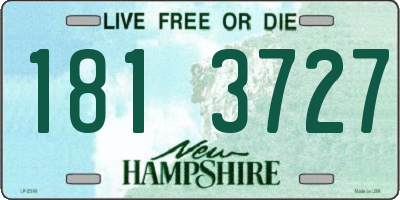 NH license plate 1813727