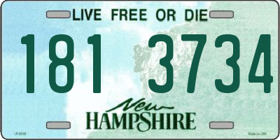 NH license plate 1813734