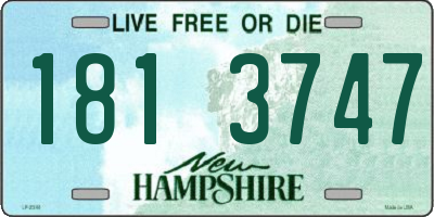 NH license plate 1813747