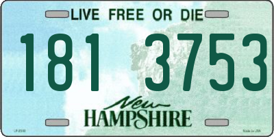 NH license plate 1813753