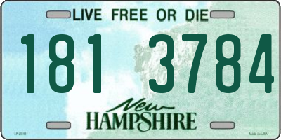 NH license plate 1813784