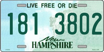 NH license plate 1813802
