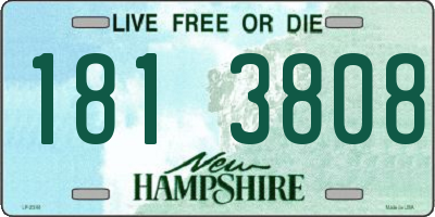NH license plate 1813808