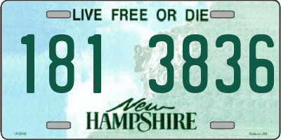 NH license plate 1813836