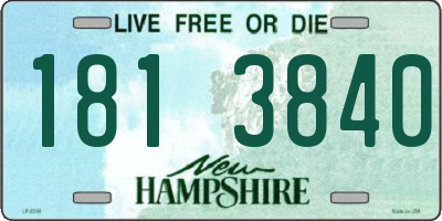 NH license plate 1813840