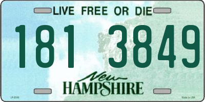 NH license plate 1813849