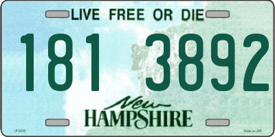 NH license plate 1813892