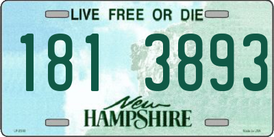 NH license plate 1813893