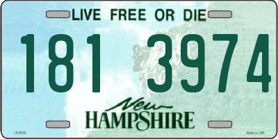 NH license plate 1813974
