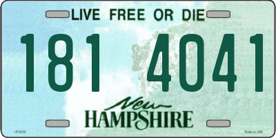 NH license plate 1814041