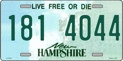 NH license plate 1814044