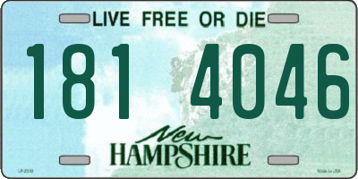 NH license plate 1814046