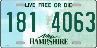 NH license plate 1814063