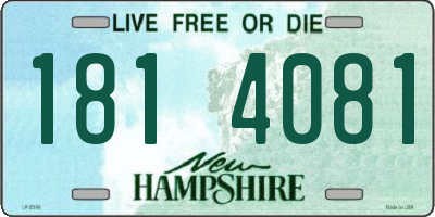NH license plate 1814081