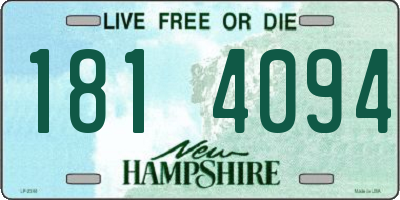 NH license plate 1814094