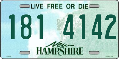 NH license plate 1814142