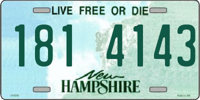 NH license plate 1814143