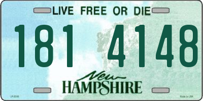NH license plate 1814148