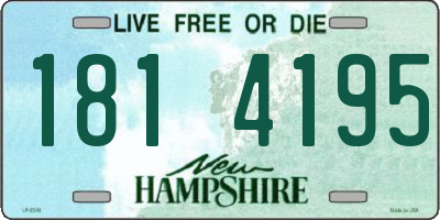 NH license plate 1814195