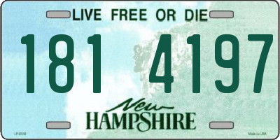 NH license plate 1814197
