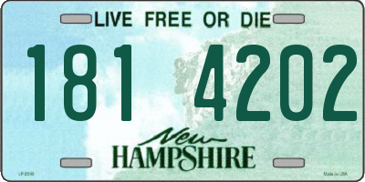 NH license plate 1814202