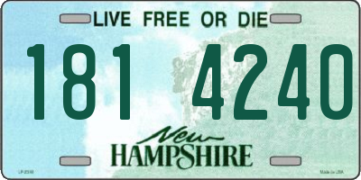 NH license plate 1814240