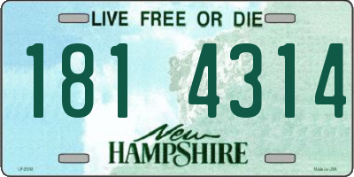 NH license plate 1814314
