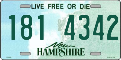 NH license plate 1814342