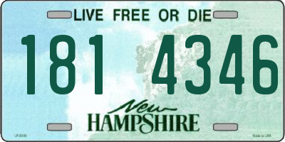 NH license plate 1814346
